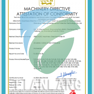 CE certification for incinerator