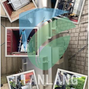 On-site unloading and installation of a 100kg incinerator for a Swiss client, used by a waste recycling customer for incinerating injection-molded housings.